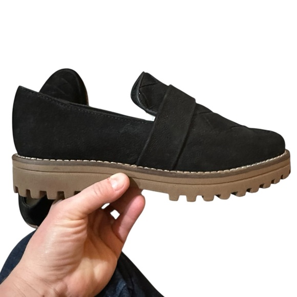 NWOB Dolce Vita Black Suede Leather Aubree Loafer Flats Shoe - Picture 9 of 12